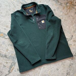 Carhartt Men's Forest Green Quarter-Zip Sweatshirt